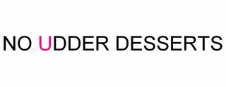 NO UDDER DESSERTS logo