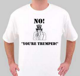 NO! "YOU'RE TRUMPED!" logo