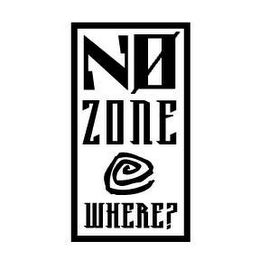 NO ZONE WHERE? logo