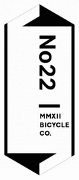 NO22 MMXII BICYCLE CO. logo