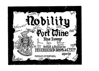 NOBILITY PORT WINE FINE TAWNY BOTTLED & SHIPPED BY FEUERHEERD BROS. & CO, LTD.OPORTO PRODUCE OF PORTUGAL logo