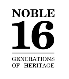 NOBLE 16 GENERATIONS OF HERITAGE logo