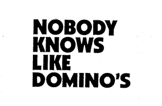 NOBODY KNOWS LIKE DOMINO'S logo