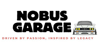 NOBUS GARAGE DRIVEN BY PASSION, INSPIRED BY LEGACY logo