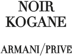 NOIR KOGANE ARMANI/PRIVE logo