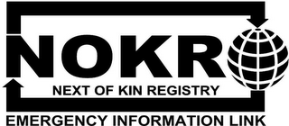 NOKR NEXT OF KIN REGISTRY EMERGENCY INFORMATION LINK logo