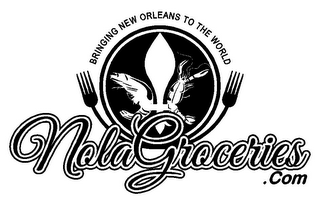 NOLAGROCERIES .COM BRINGING NEW ORLEANS TO THE WORLD logo