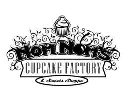 NOM NOM'S CUPCAKE FACTORY & SWEETS SHOPPE logo