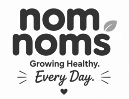 NOM NOMS GROWING HEALTHY. EVERY DAY. logo