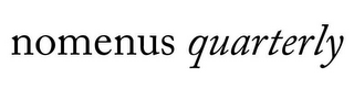 NOMENUS QUARTERLY logo