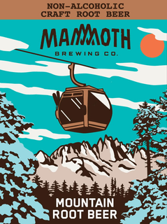 NON-ALCOHOLIC CRAFT ROOT BEER MAMMOTH BREWING CO. MOUNTAIN ROOT BEER logo