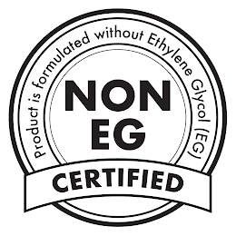 NON EG CERTIFIED PRODUCT IS FORMULATED WITHOUT ETHYLENE GLYCOL (EG) logo