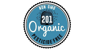 NON GMO 201 ORGANIC PESTICIDE FREE logo
