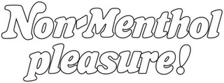 NON-MENTHOL PLEASURE! logo