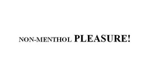 NON-MENTHOL PLEASURE! logo
