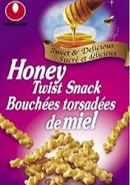 NONG SHIM SWEET & DELICIOUS SUCRÉ ET DÉLICIEUX HONEY TWIST SNACK BOUCHÉES TORSADÉES DE MIEL logo