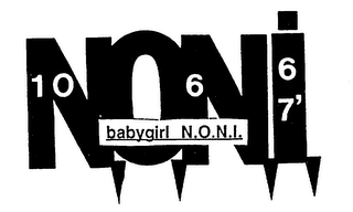 NONI BABYGIRL N.O.N.I. 10 6 6 7' logo