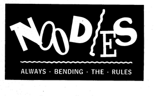 NOODLES ALWAYS BENDING THE RULES logo