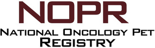 NOPR NATIONAL ONCOLOGY PET REGISTRY logo