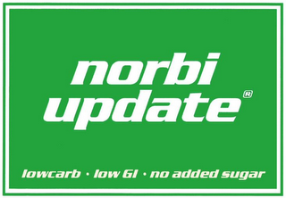 NORBI UPDATE LOWCARB · LOW GI · NO ADDED SUGAR logo