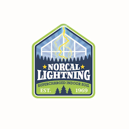 NORCAL LIGHTNING SUPERCHARGED INDOOR SOIL EST. 1969 logo