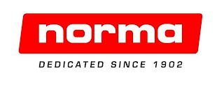 NORMA DEDICATED SINCE 1902 logo