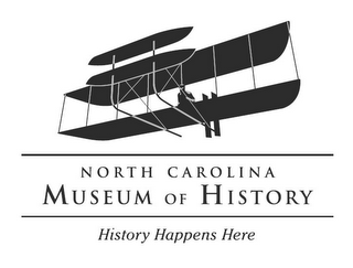 NORTH CAROLINA MUSEUM OF HISTORY HISTORY HAPPENS HERE logo