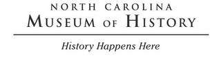 NORTH CAROLINA MUSEUM OF HISTORY HISTORY HAPPENS HERE logo