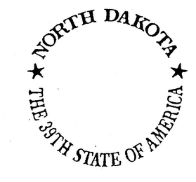NORTH DAKOTA THE 39TH STATE OF AMERICA logo