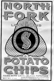 NORTH FORK OF LONG ISLAND ALL NATURAL POTATO CHIPS MADE WITH LONG ISLAND POTATOES MARTIN SIDOR FARMS LONG ISLAND NY logo