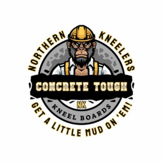 NORTHERN KNEELERS CONCRETE TOUGH NK KNEEL BOARDS GET A LITTLE MUD ON 'EM! logo