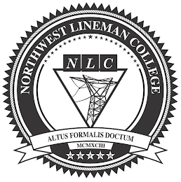 NORTHWEST LINEMAN COLLEGE NLC ALTUS FORMALIS DOCTUM MCMXCIII M H P D H logo