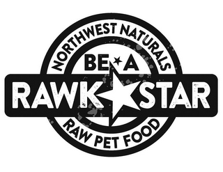 NORTHWEST NATURALS RAW PET FOOD BE A RAWK STAR logo