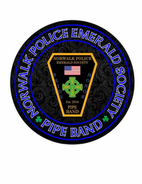 NORWALK POLICE EMERALD SOCIETY PIPE BAND EST 2016 PIPE BAND logo