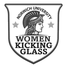 NORWICH UNIVERSITY WOMEN KICKING GLASS logo