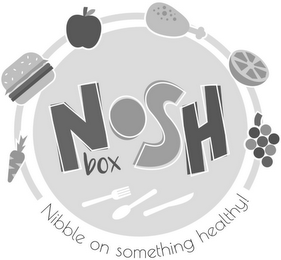 NOSH BOX NIBBLE ON SOMETHING HEALTHY! logo