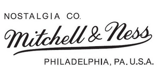 NOSTALGIA CO. MITCHELL & NESS PHILADELPHIA, PA. U.S.A.
