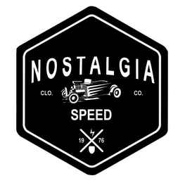 NOSTALGIA SPEED CLO. CO. 1976 logo