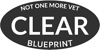 NOT ONE MORE VET CLEAR BLUEPRINT logo