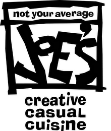 NOT YOUR AVERAGE JOE'S CREATIVE CASUAL CUISINE logo
