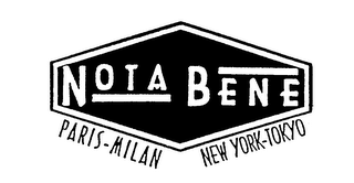 NOTA BENE PARIS-MILAN NEW YORK-TOKYO logo