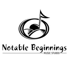 NOTABLE BEGINNINGS MUSIC STUDIO logo