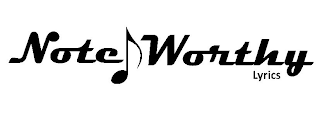 NOTE WORTHY LYRICS logo