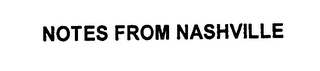 NOTES FROM NASHVILLE logo