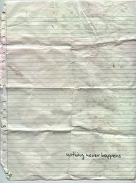 NOTHING NEVER HAPPENS logo
