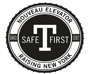 NOUVEAU ELEVATOR SAFE T FIRST SINCE 1987 RAISING NEW YORK logo