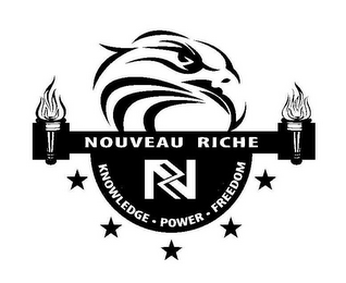 NOUVEAU RICHE KNOWLEDGE · POWER · FREEDOM NR logo