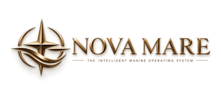 NOVA MARE THE INTELLIGENT MARINE OPERATING SYSTEM logo