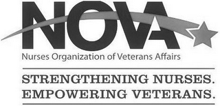 NOVA NURSES ORGANIZATION OF VETERANS AFFAIRS STRENGTHENING NURSES EMPOWERING VETERANS logo