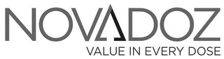 NOVADOZ VALUE IN EVERY DOSE logo